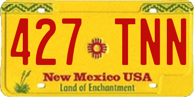 NM license plate 427TNN