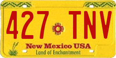 NM license plate 427TNV