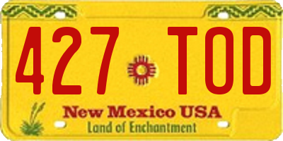 NM license plate 427TOD