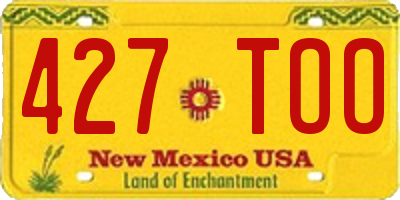 NM license plate 427TOO