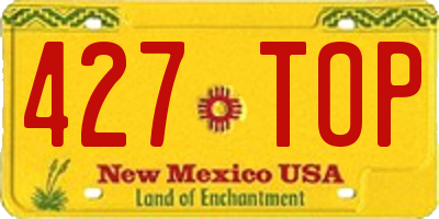 NM license plate 427TOP