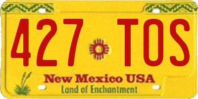 NM license plate 427TOS