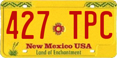 NM license plate 427TPC