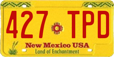 NM license plate 427TPD