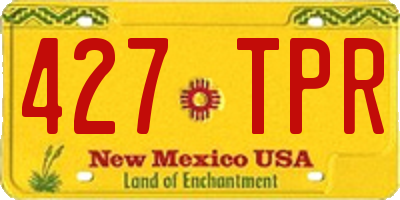 NM license plate 427TPR