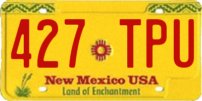 NM license plate 427TPU