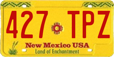 NM license plate 427TPZ