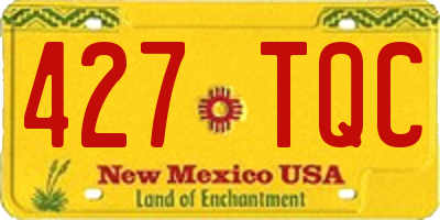 NM license plate 427TQC