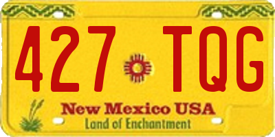 NM license plate 427TQG