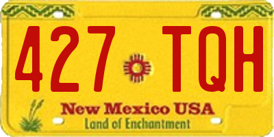 NM license plate 427TQH