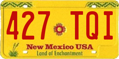 NM license plate 427TQI