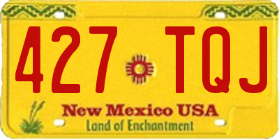 NM license plate 427TQJ