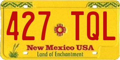 NM license plate 427TQL