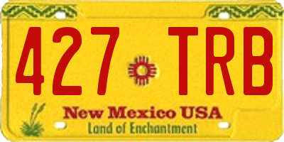 NM license plate 427TRB