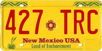 NM license plate 427TRC