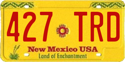 NM license plate 427TRD