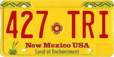 NM license plate 427TRI