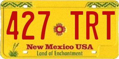 NM license plate 427TRT