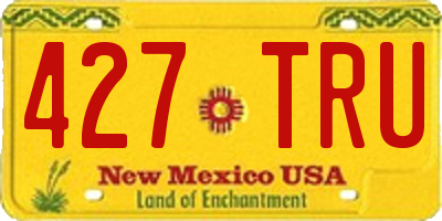NM license plate 427TRU