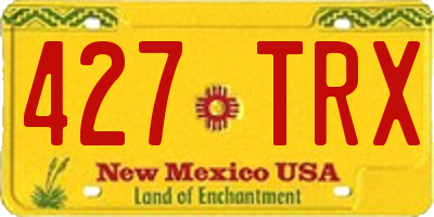 NM license plate 427TRX