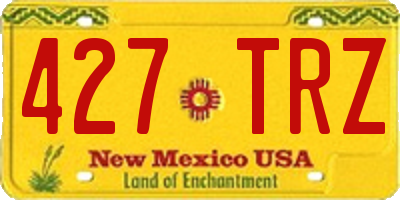 NM license plate 427TRZ
