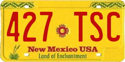 NM license plate 427TSC