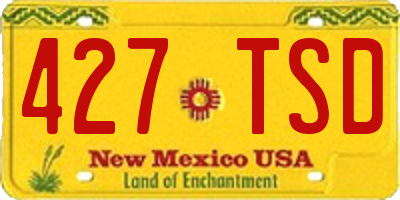 NM license plate 427TSD