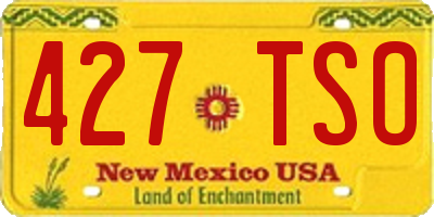NM license plate 427TSO