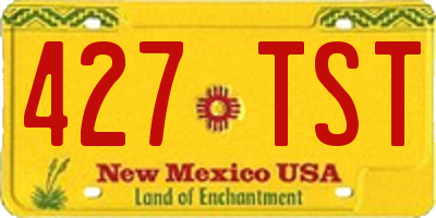 NM license plate 427TST