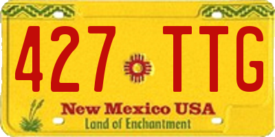 NM license plate 427TTG