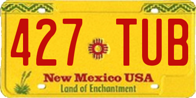NM license plate 427TUB