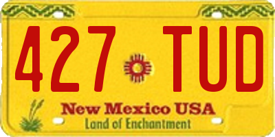 NM license plate 427TUD