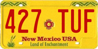 NM license plate 427TUF