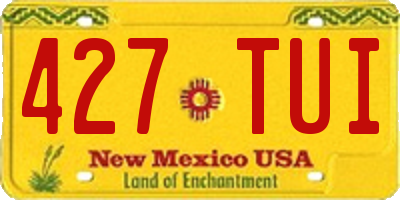 NM license plate 427TUI