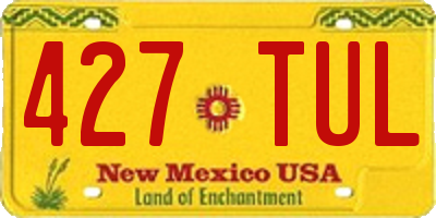 NM license plate 427TUL