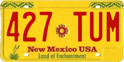 NM license plate 427TUM