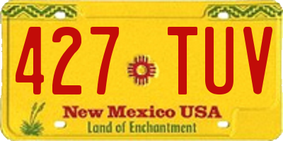 NM license plate 427TUV