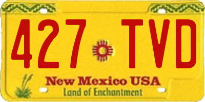 NM license plate 427TVD