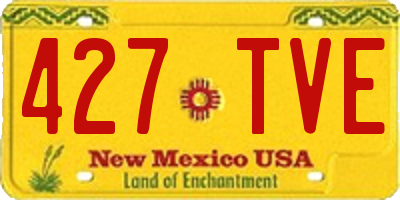 NM license plate 427TVE