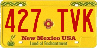 NM license plate 427TVK