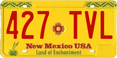 NM license plate 427TVL