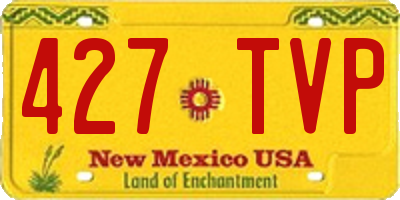 NM license plate 427TVP