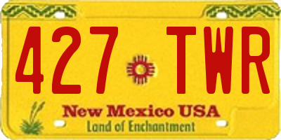 NM license plate 427TWR