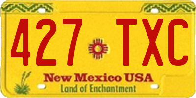 NM license plate 427TXC