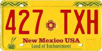 NM license plate 427TXH