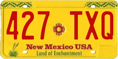 NM license plate 427TXQ
