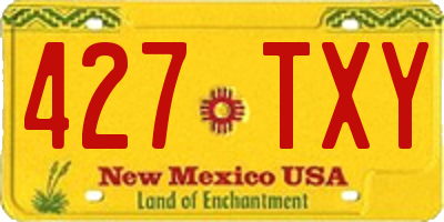 NM license plate 427TXY