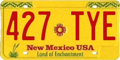 NM license plate 427TYE