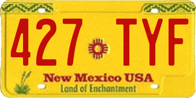 NM license plate 427TYF