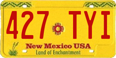 NM license plate 427TYI